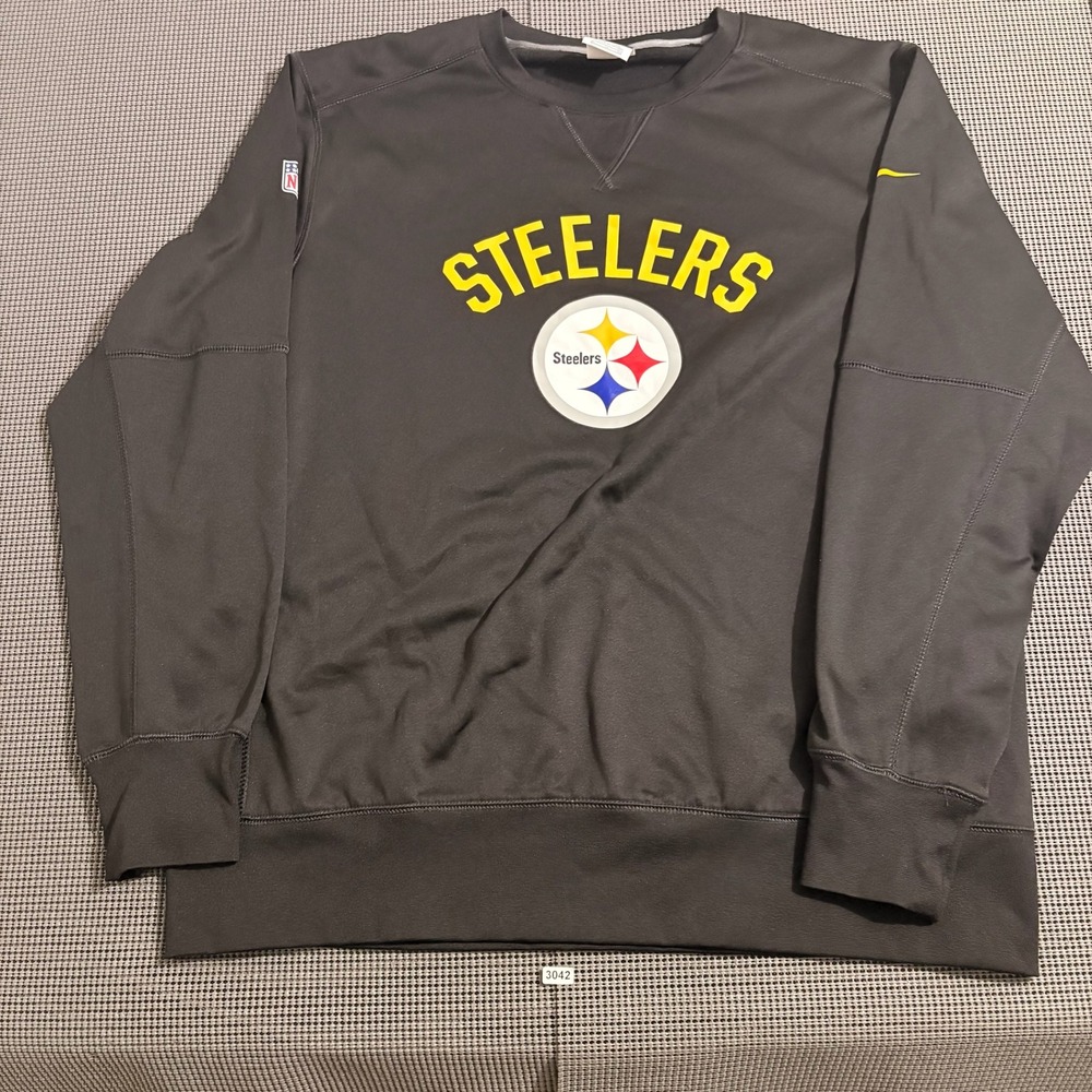Nike NFL Pittsburgh Steelers Therma-FIT Sweatshirt Black XL